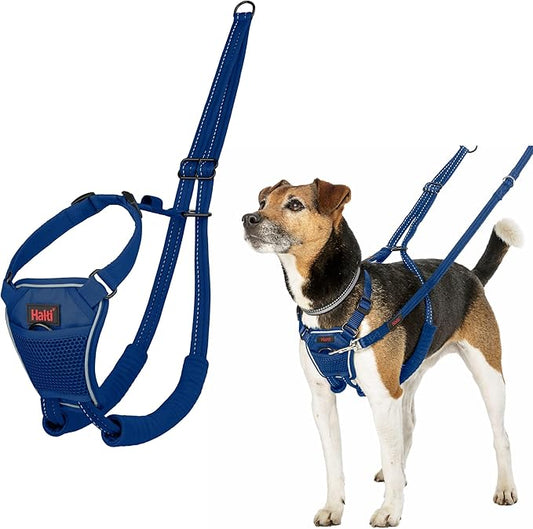 Halti No Pull Harness - Stop Your Dog Pulling on The Leash. Adjustable, Lightweight and Easy to Use. Reflective Dog Training Harness for Toy and Small Dogs (Size XS, Cobalt Blue)