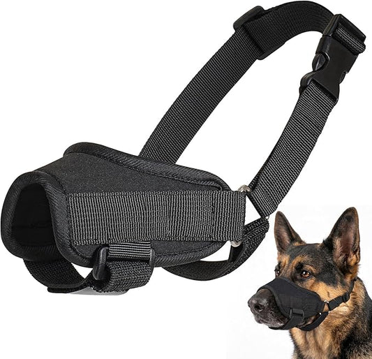 Soft Dog Muzzle for Large Medium Small Dogs, Adjustable Breathable No Bite Dogs Muzzle – Secure Fit Comfortable Humane Dog Mouth Guard for Training Grooming Walking (XX-Large)