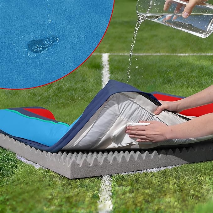 Comfort Expression Orthopedic Dog Bed for Large Dogs 36x27 Inch, Waterproof Egg Crate Foam Large Pet Bed with Bolsters, Dog Couch with Washable Cover & Non-Slip Bottom, Philadelphia