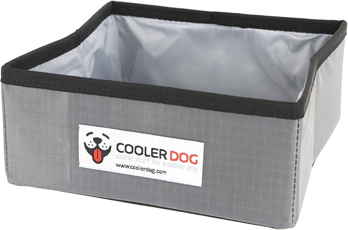 CoolerDog Pocket Bowl Collapsible Dog Bowl – Large Foldable Travel Dog Bowl for Food & Water (Large, 56 oz)