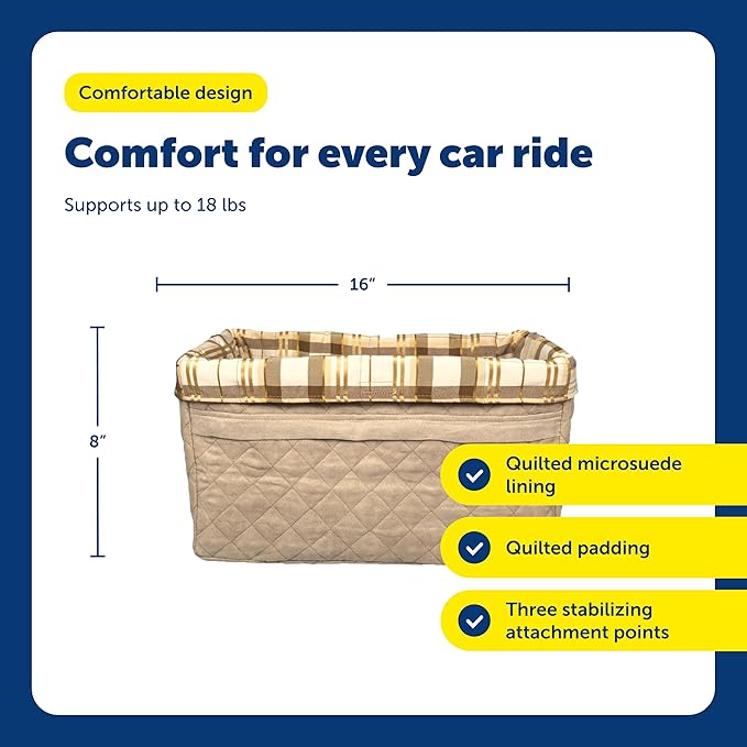 PetSafe Happy Ride Deluxe Hammock Seat Cover Durable Machine Washable Fits Most Cars, Trucks and SUVs Backseat Protection for Pet Paws, Scratches and Dog Hair