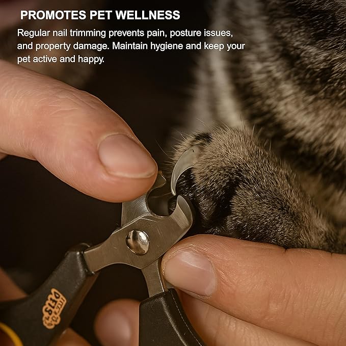 Cat Nail Clippers – Professional Stainless-Steel Claw Trimmer for Cats, Kittens, Hamsters, Rabbits, Birds & Small Animals – Sharp, Safe, Easy-to-Use Pet Nail Cutter