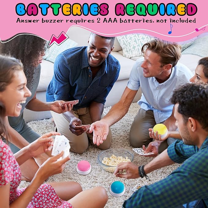 Honoson 8 Pieces Recordable Answer Buzzers Button for Trivia Games Show Buzzers Recording Buttons Gifts for Classroom Team(Classic Color)