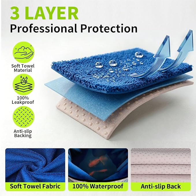 Leader Accessories Towel Car Seat Cover Waterproof Blue for Truck SUV Front Seat Machine Washable - After The Gym, Runs, Swimming, Surfing