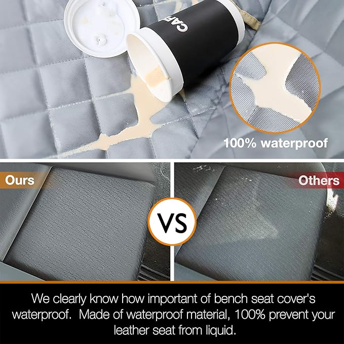 Car Seat Cover Waterproof Back Seat Cover for Kids and Dogs Without Smell Heavy Duty and Nonslip Rear Seat Protector Non Stick Fur Bench Seat Cover for SUV Van Easy to Install Machine Washable