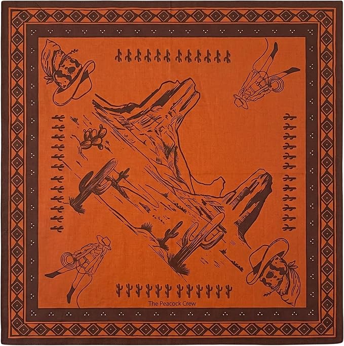 The Peacock Crew Premium Soft Cotton Bandanas Pack for Men and Women Paisley 22 x 22 inches