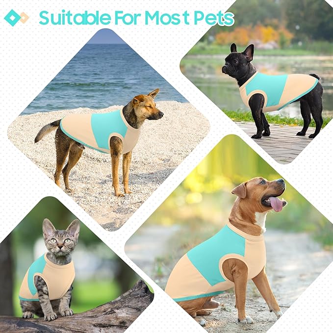 BRKURLEG Summer Dog Cooling Vest Quick Dry Breathable Dogs Cooling Shirts UPF 50+ Sun Protection Dog Shirt Lightweight Pet Shirts for Outdoor Adventures, Walking, Beach, GreenYellow, M