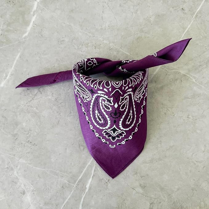 The Peacock Crew Premium Soft Cotton Bandanas Pack for Men and Women Paisley 22 x 22 inches