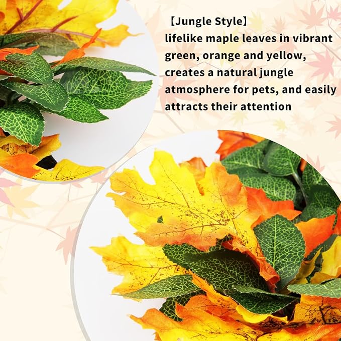 Maple Leaf Mat, 21.6"x19.7" Works as Fall Home Decorations & Dog Snuffle Mat, Pet Jungle Slow Feeder Sniff Mat for Natural Foraging Skill Training, Anxiety Relief Mind Stimulation Puzzle Toys