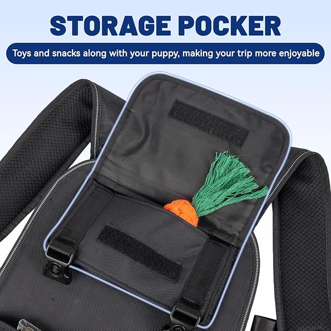 Dog Backpack, 3 Use Ways Spine-Friendly Dog Carriers for Small Medium Dogs, Legs Out Pet Carrier with Safety Straps, Buckle Support, Comfort for Travel, Hiking, Biking, Small