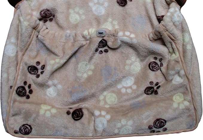 Pet Dog Cat Carrier for Lap Cat or Lap Dog Travel Shoulder Bag Sling Front Backpack Soft Plush Handmade (Clear)