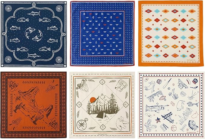 The Peacock Crew Premium Soft Cotton Bandanas Pack for Men and Women Paisley 22 x 22 inches