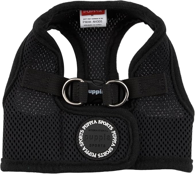 Puppia Soft Vest Dog Harness - Black - X-Large