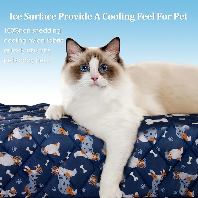 Cooling Mat for Dogs XLarge Blanket | Premium Lightweight Pet Blanket Bed Cover for Dogs, Cat | Dog Cooling Pad Furniture Protector Couch Sofa Floor| Machine Washable Pet Blanket, 60''x80''