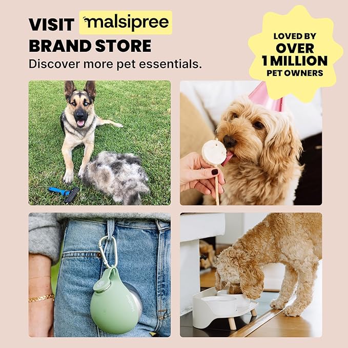 MalsiPree Dog Water Bottle - 19 Oz, Black, BPA-Free - Portable & Lightweight Water Dispenser with Bowl for Dogs - Leak-Proof for Travel, Trail Hiking, Park Visit, Camping & Beach Days
