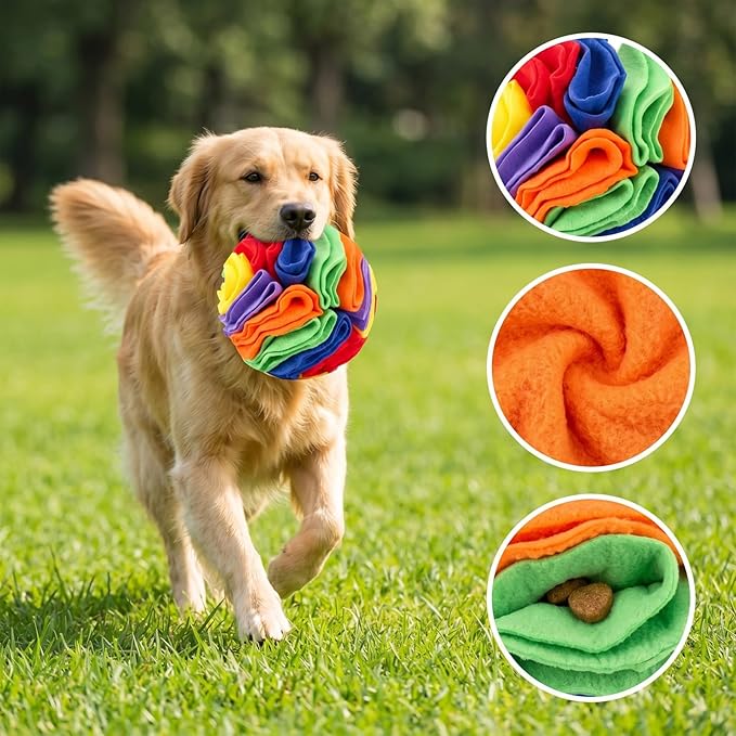 3Pcs Snuffle Ball for Small Dogs Interactive Dog Puzzle Treat Toy with Storage Bag 6 Inch Washable Foraging Balls