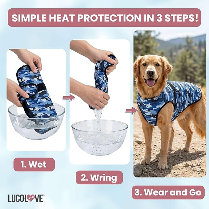 Dog Cooling Vest - 2-Layer Cooling with Soft Microfiber Fabric - Lightweight, Adjustable and Comfortable - UV Protection for Small to Large Dogs - Relief in Hot Weather (Pink, X-Large)