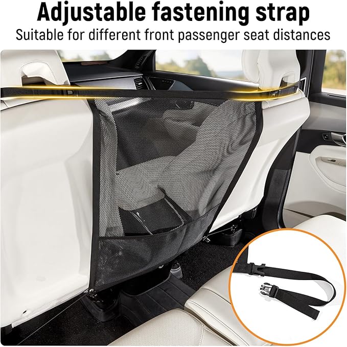 Dog Car Barrier,Car Divider Net for Dogs,Pet Barrier with Organizer,Dog Barrier for Car,SUV,Truck