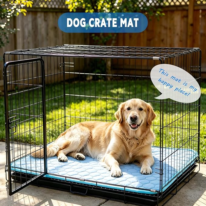 Cooling Mat for Dogs, Arc-Chill Dog Cooling Mat (Q-Max>0.45), Non-Slip Washable Pet Cool Pad, Summer Self-Cooling Bed for Dogs Cats, Portable Crate Mat for Indoor & Outdoor Use,17.5"x22.5"