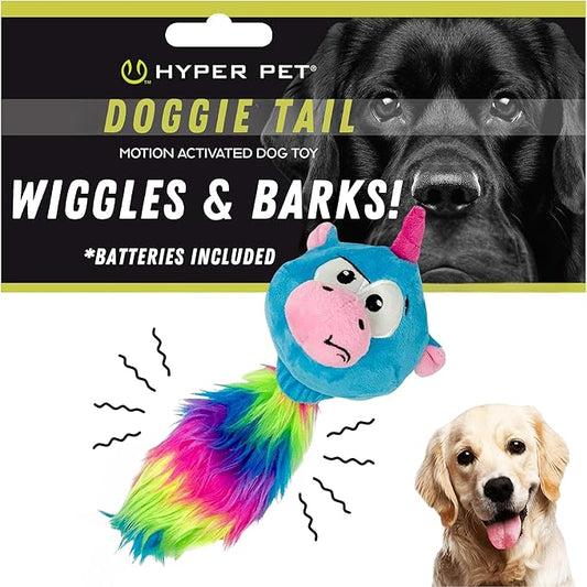 Hyper Pet Doggie Pal Unicorn Interactive Plush Dog Toys (Wiggles, Vibrates, and Barks – Dog Toys for Boredom and Stimulating Play)