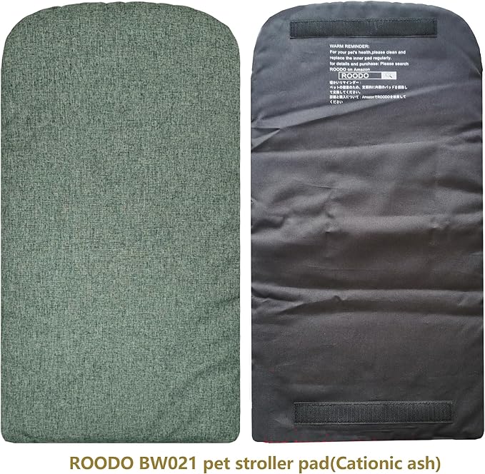 ROODO Pet Stroller Mat for Dogs, Cushion Inner Pad, Exclusive Use, Original, Replaceable, Easy to Clean, Set of 3 pc (Cationic Ash)