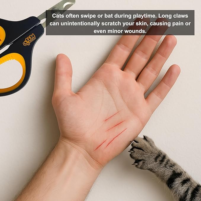 Cat Nail Clippers – Professional Stainless-Steel Claw Trimmer for Cats, Kittens, Hamsters, Rabbits, Birds & Small Animals – Sharp, Safe, Easy-to-Use Pet Nail Cutter