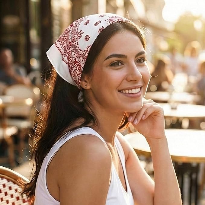 The Peacock Crew Premium Soft Cotton Bandanas Pack for Men and Women Paisley 22 x 22 inches