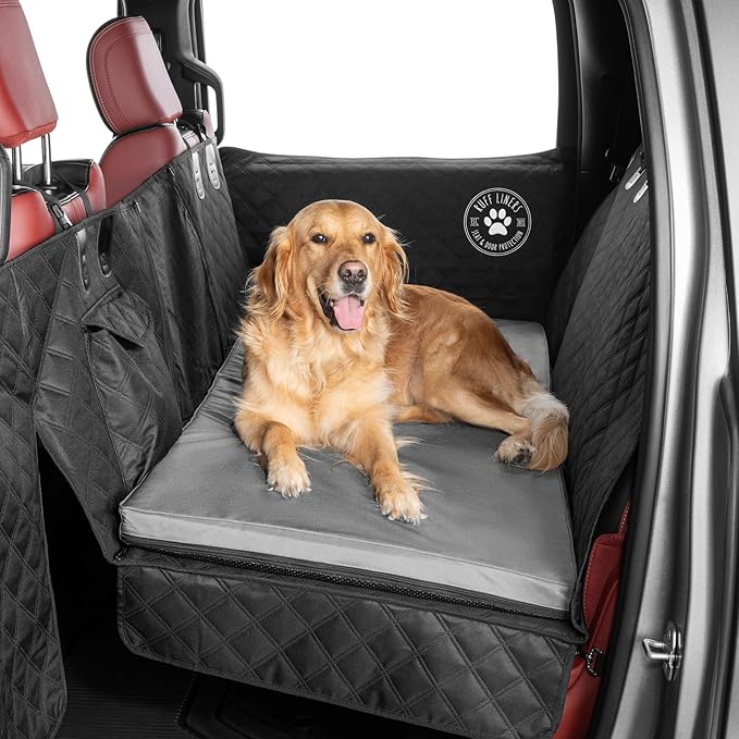 Ruff Liners XL Back Seat Dog Bed Cushion, Gray – As Seen on Shark Tank – for XL Seat Extenders/Floor Covers – Waterproof, Machine-Washable – Backseat Dog Bed with Rebound Foam