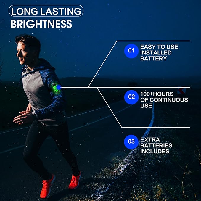 LED Safety Lights(4 Pack).Clip On Strobe&Running Lights.High Visibility Accessories Gear for Your Reflective,Bicycle etc.for Runners, Bike, Walking,Dog Collar, Stroller