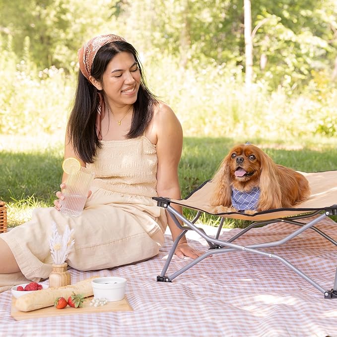 Carlson Pet Products Large Portable Pup Travel Pet Bed, Tan