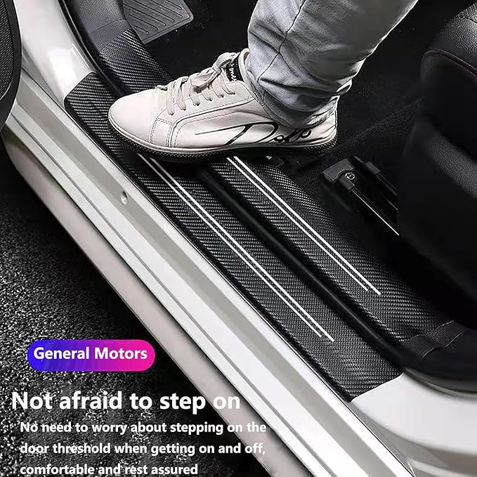 Door sill Protector, Door sill Scratch Protection (Suitable for Most car Models) Anti-Scratch Protection Strips（9PC red）