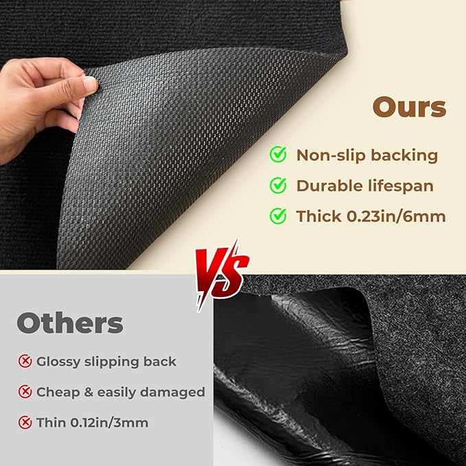 Dog Playpen Mat, 43 in x43 in Dog Crate Mat Large Reusable Puppy Training Pads for Under Crate Cages, Reusable Washable Waterproof Non-Slip Dogs Playpen Mats Pad for Floor Kennel Black