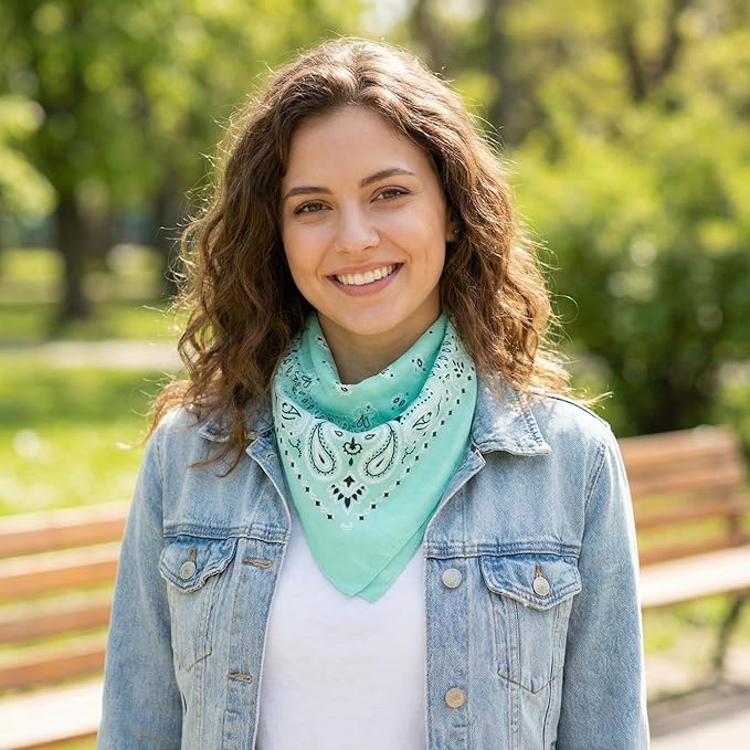 The Peacock Crew Premium Soft Cotton Bandanas Pack for Men and Women Paisley 22 x 22 inches