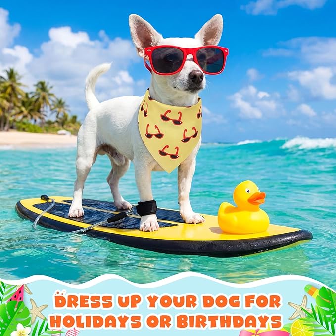 Sanwuta 72 Pcs Dog Bandana Bulk Summer Fruit Washable Puppy Triangle Scarfs Tropical Cat Bandanas Adjustable Soft Cute Pet Triangle Bibs Accessories for Small Medium Dogs Cats Pets Costume