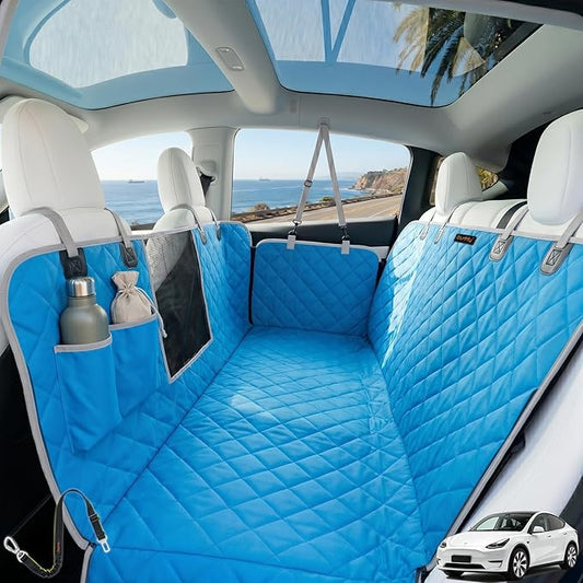 Dog Seat Cover for SUV and Small Truck, Waterproof Car Hammock Heavy Duty Back Seat Cover for Dog with Mesh Window Durable Scratchproof Pet Car Seat Protector for Rav4 CR-V Jeeps