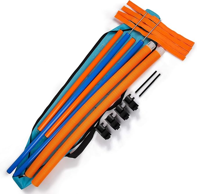 PAWISE Dog Agility Training Equipment,Puppy Agility Kit with Jump Ring, Adjustable Hurdles & Weave Poles,Outdoor Dog Obstacle Course for Backyard,Park Training, Portable Dogg Exercise Set