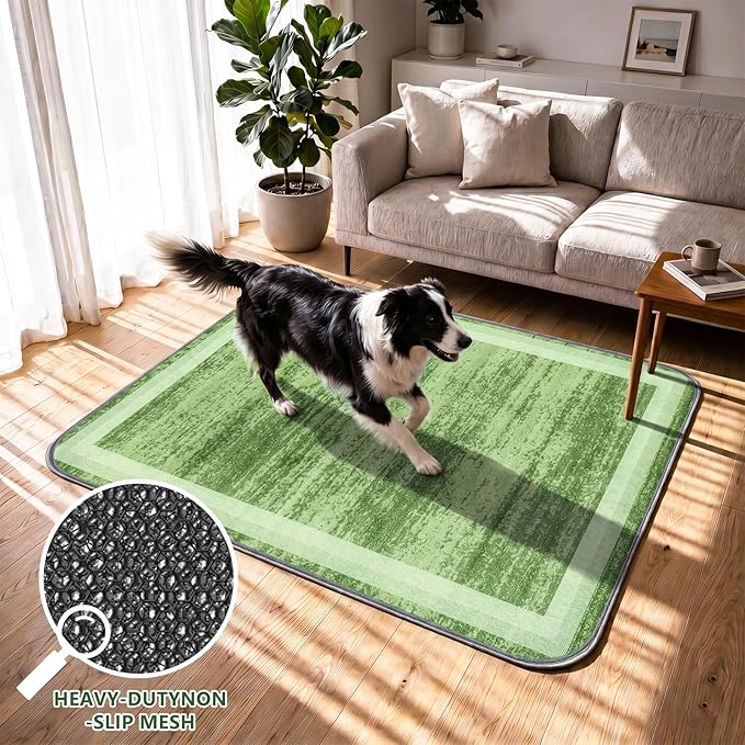 Washable Pee Pads for Dogs and Cats, 2 Pack Absorbent Thick Reusable Training Dog Pet Puppy Pads, Waterproof & Non-Slip Whelping Pads for Potty Training, Whelping, Playpen, Crate, Prevents Leakage