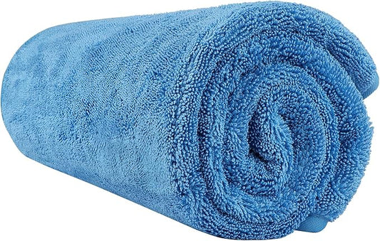 HOMEXCEL Professional Car Drying Towel (36"x 24") with Twisted-Loop Technology, 1200GSM for a Streak-Free Finish – Microfiber Towels for Cars, Trucks, SUVs, RVs and Motorcycles, Blue