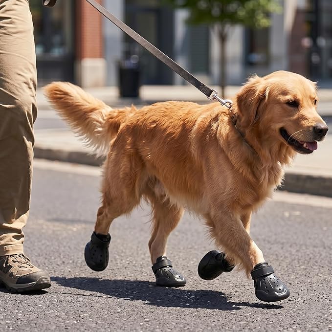 Dog Shoes for Dogs, Clogs Boots Booties Hot Pavement, Rain Waterproof Shoe Summer Sandals Puppy Breathable Doggie Doggy Light Water Up Sneaker (Black, Small)