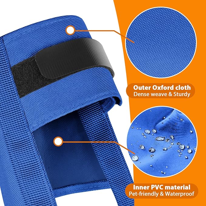 Mayerzon Dog Muzzle for Large Medium Small Dogs, Adjustable Fit, Soft & Sturdy Fabric, Prevents Fierce Barking Biting Chewing, Ideal for Grooming Walking Vet Visits, Allows to Pant Drink (Blue, M)