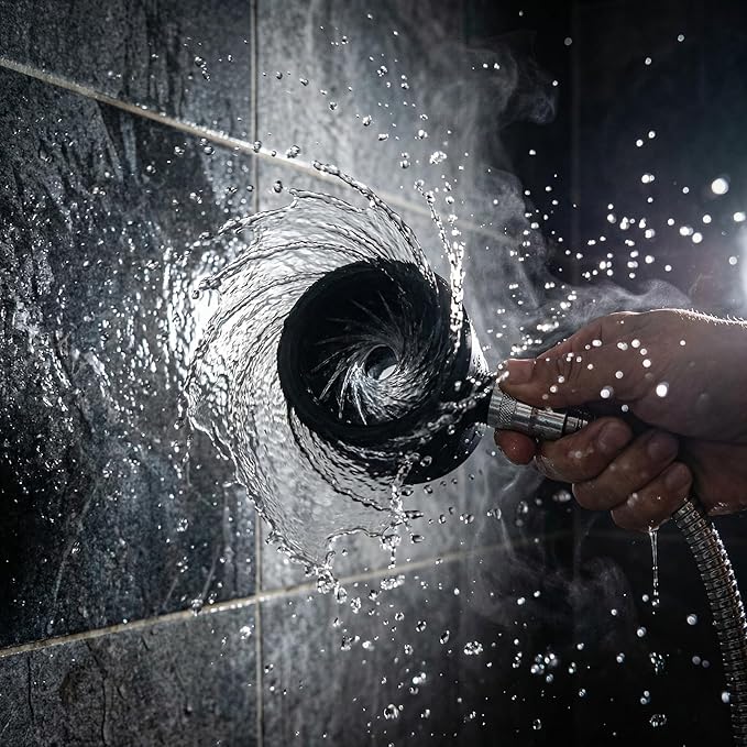 "Lil' Bro" 360 Handheld Detailer - The Ultimate Undercarriage Power Washer for Men & Pets - 360° Inward Vortex Hygiene Wand - Fits Standard Shower Hoses (Red, Large)