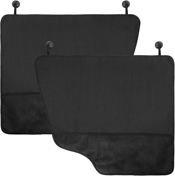 Covzoe 2 Pack Dog Car Door Protector, Waterproof Scratch-Resistant Vehicle Door Covers, Washable Pet Vehicle Door Guard, Secure Fit for Cars, Trucks, SUVs