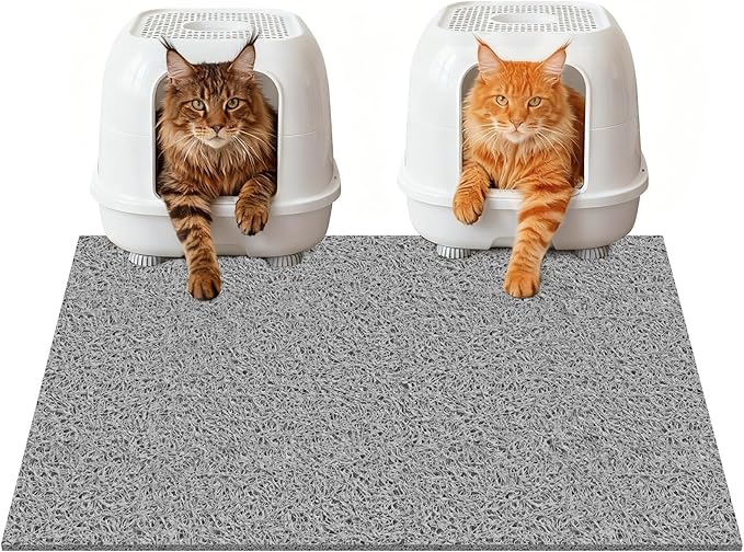 Jumbo Cat Litter Mat Catcher 35"x24" | Ultra-Absorbent Litter Box Rug with PVC Mesh | Non-Slip Cat Rug for litter box, Washable Kitty Litter Mat For Indoor,Garden