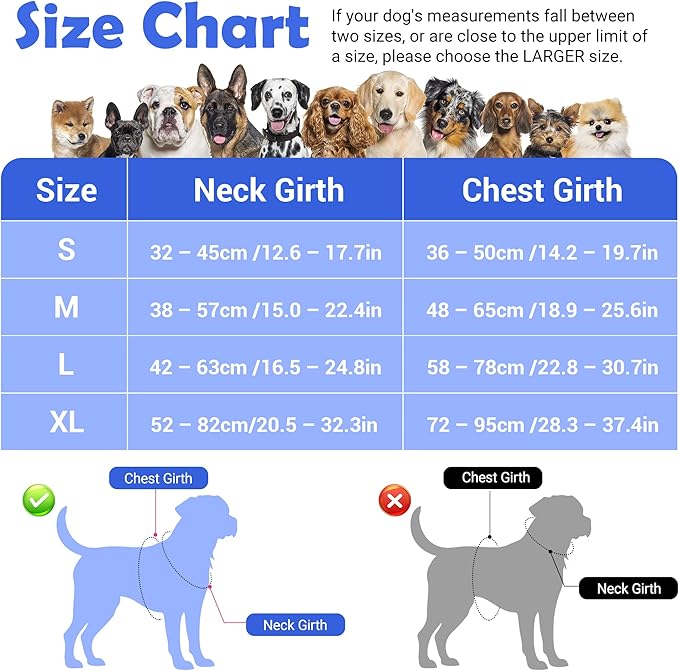 Funfox Dog Harness No Pull, Adjustable Pet Vest Harness, Super Soft Material with Vertical Handle Easy Control, Reflective Night Walking, 2 Leash Clips for XLarge Dogs, Blue, XL