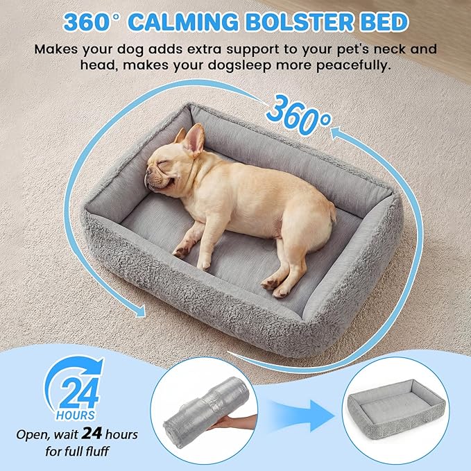 Cooling Dog Bed for Small Medium Dogs - Reversible Design (Ice‑Silk Cooling Layer | Sherpa Fleece Layer), Washable Cooling Mat for Dogs, Cats, Crates 24" × 15"
