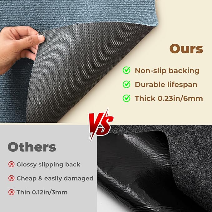 Dog Crate Mat, 29 in x50 in Dog Playpen Mat Rubber Kennel Mats Extra Large Liner for Under Crate cages, Absorbent Urine, Puppy Pee Pad Reusable Washable Floor Protector Waterproof Non-Slip Ash Gray