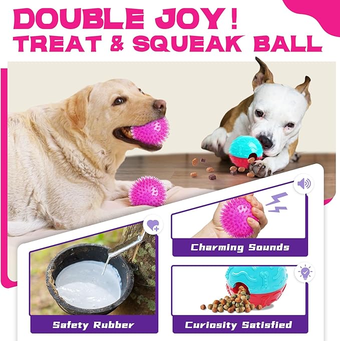 Zeaxuie 12 Pack Long-Lasting Heavy Various Dog Chew Toys Pack for Aggressive Chewers-Includes Large Rope Toys,Squeaky Toys & Indestructible Chew Bone for Medium,Large & X-Large Female Dogs