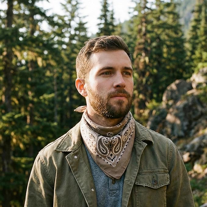 The Peacock Crew Premium Soft Cotton Bandanas Pack for Men and Women Paisley 22 x 22 inches
