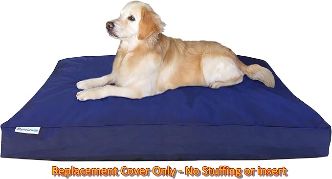 Dogbed4less Jumbo 1680 Nylon Heavy Duty Dog Pet Bed External Zipper Duvet Cover - Replacement Cover only, 55X47X4 Inches, Navy Blue