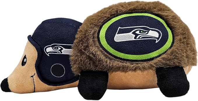 NFL Seattle Seahawks Plush Hedgehog Toy for Dogs & Cats, Cool Soft Pet Toy for Fun and Interactive Play, Dog Chew Toy with Squeaker, Licensed Hot Pet Toy